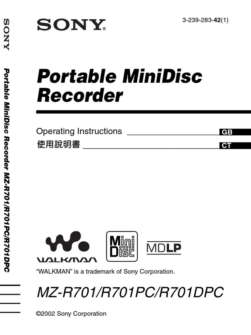 Sony MZ-R701 User manual