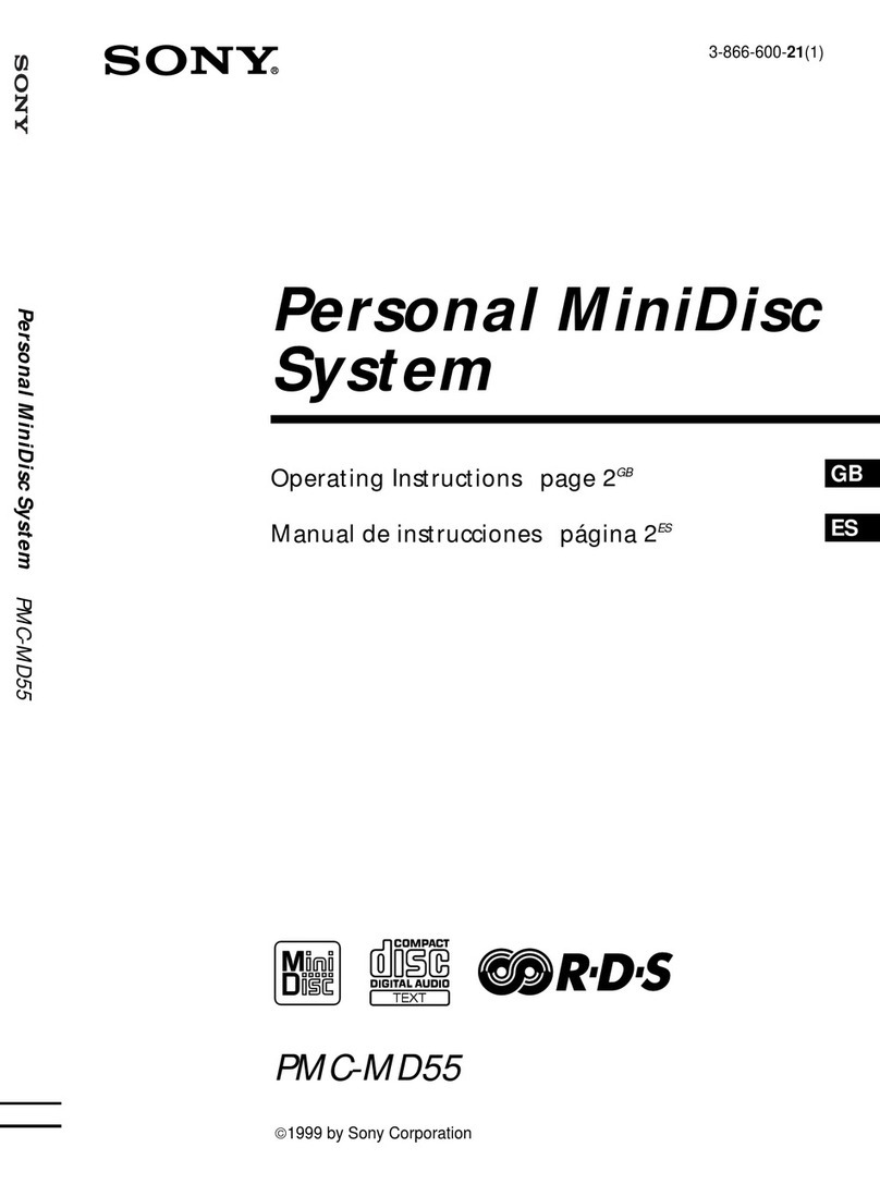 Sony PMC-MD55 - Md Boombox operating instructions