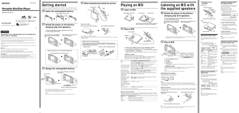 Sony MZ-E810SP User manual