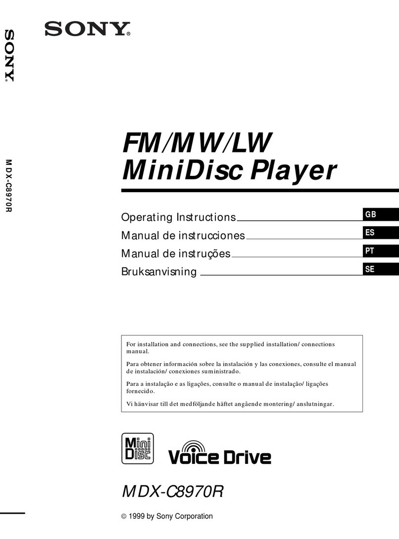 Sony MDX-C8970R User manual