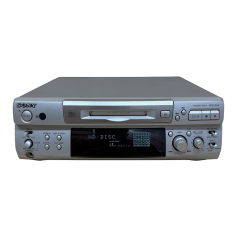Sony MINIDISC DECK MDS-S38 User manual