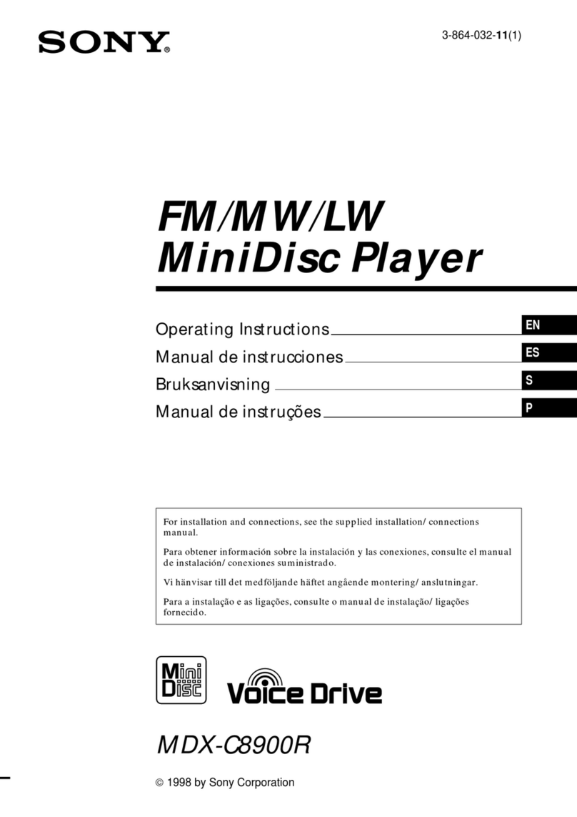 Sony MDX-C8900R User manual