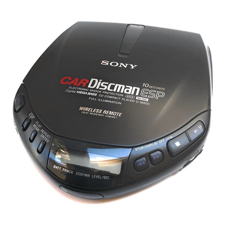 Sony Car Discman D-M805 User manual