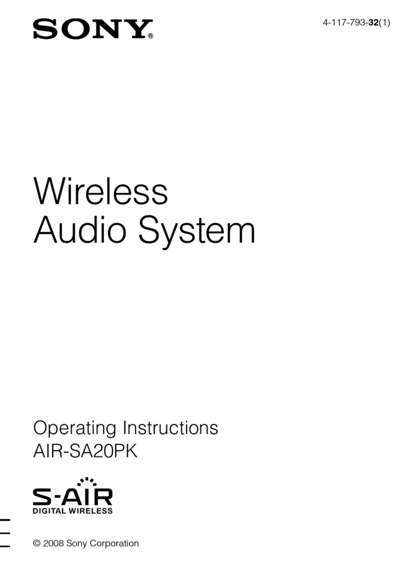 Sony AIR-SA20PK  (AIRSA15R) operating instructions