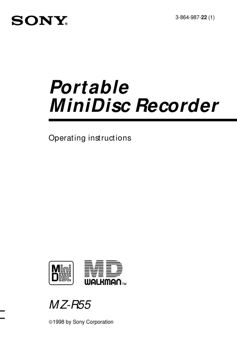 Sony MZ-R55 operating instructions