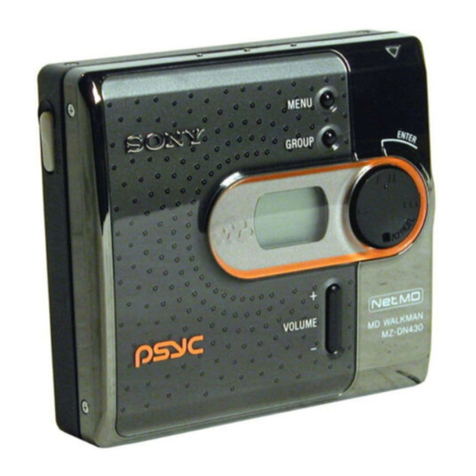 Sony MZDN430 - MZ-DN430PSBLK Psyc MiniDisc Network... User manual