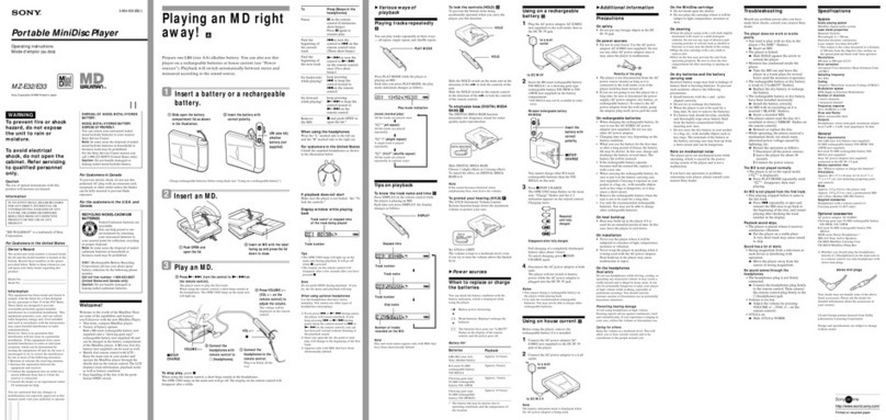 Sony MZ-E32 User manual