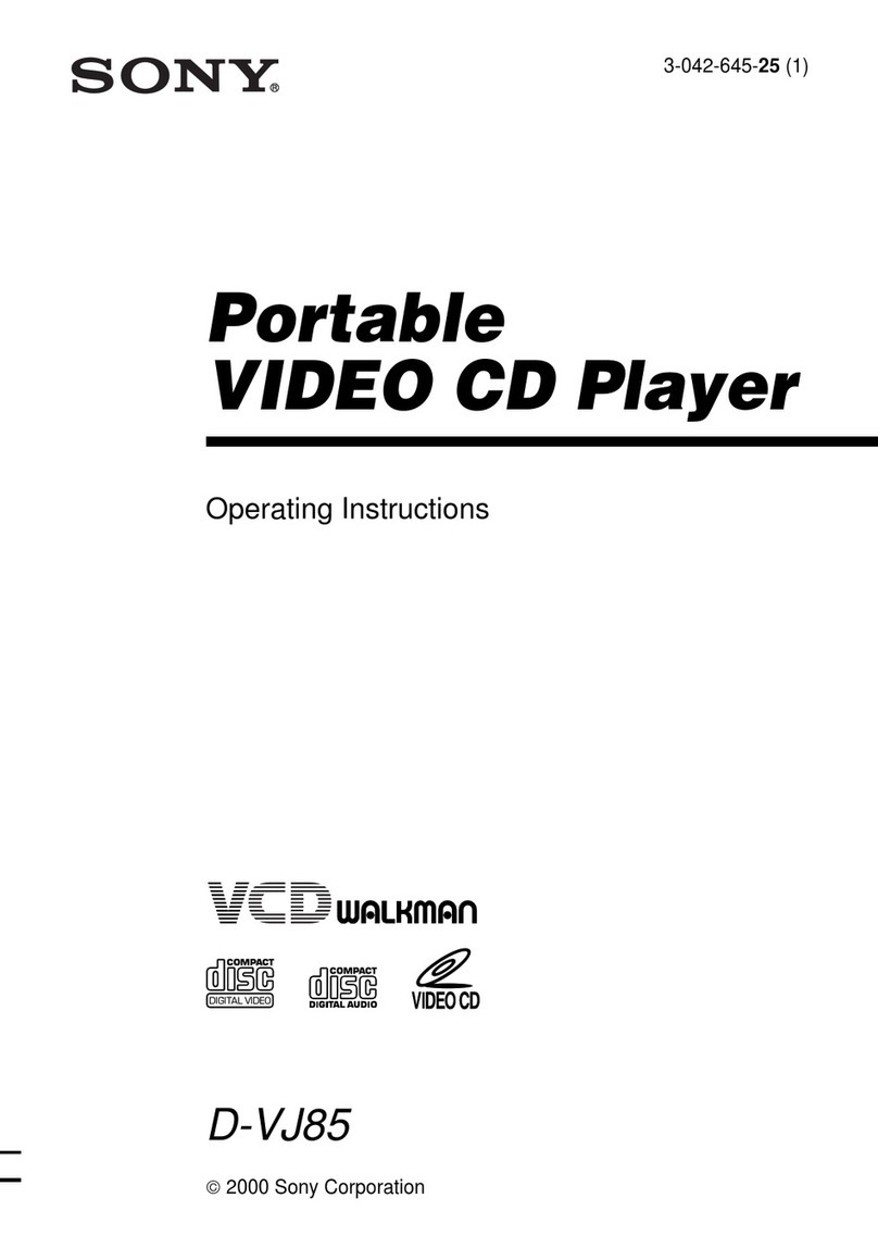 Sony D-VJ85 operating instructions