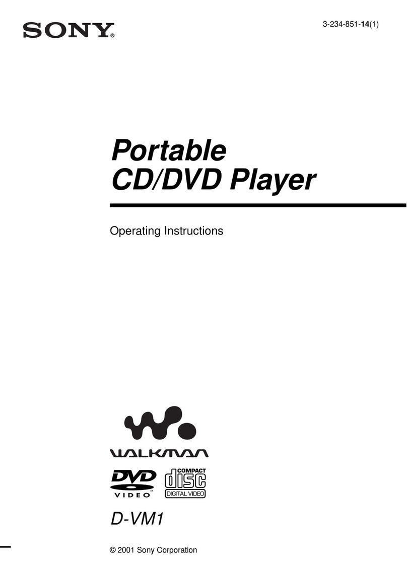 Sony D-VM1 Operating Instructions  (primary... User manual