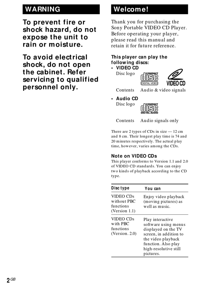 Sony D-V55 operating instructions