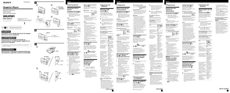 Sony WM-EX570 User manual