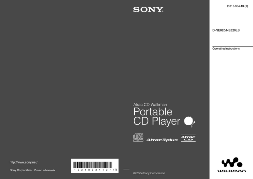 Sony Walkman D-NE820LS operating instructions