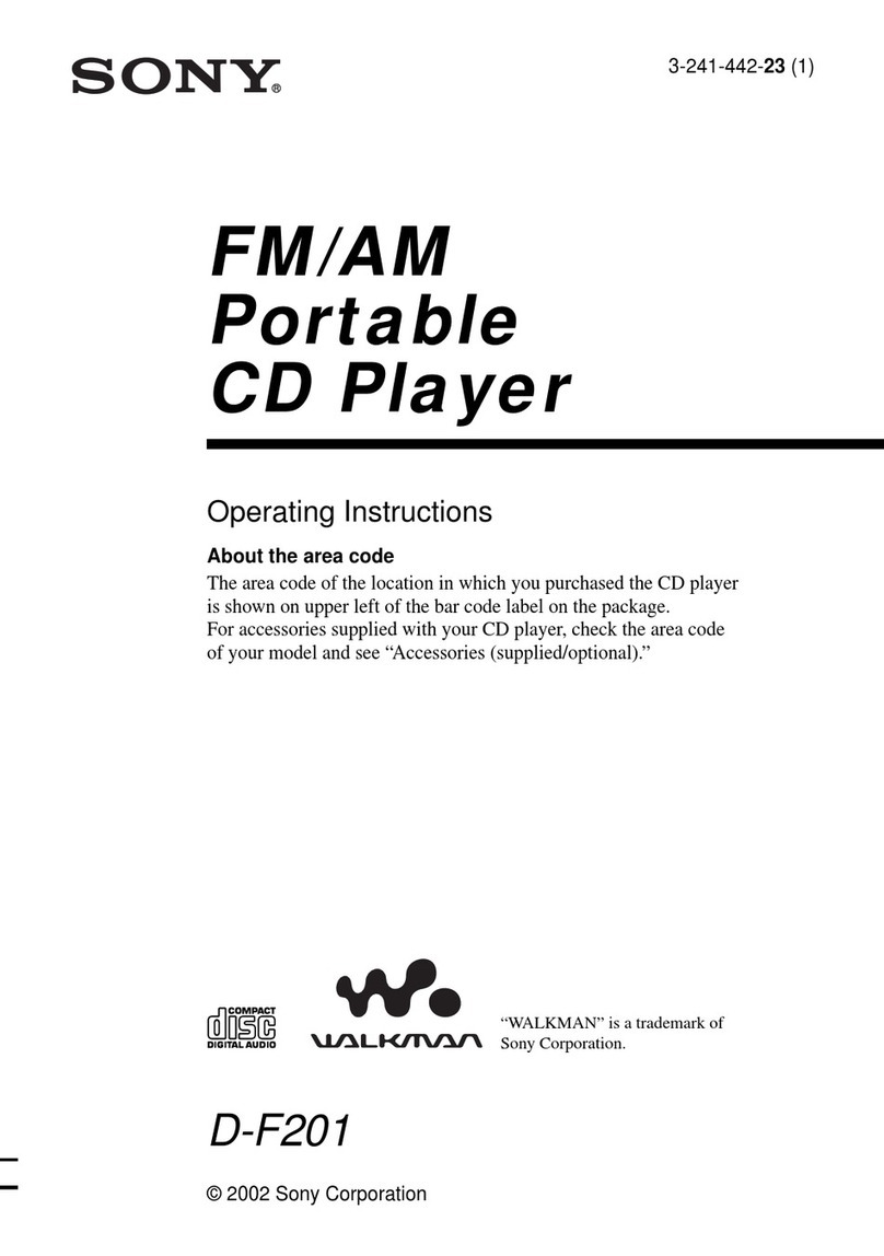 Sony Walkman D-F201 operating instructions