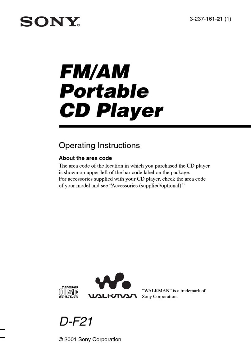 Sony Walkman D-F21 User manual