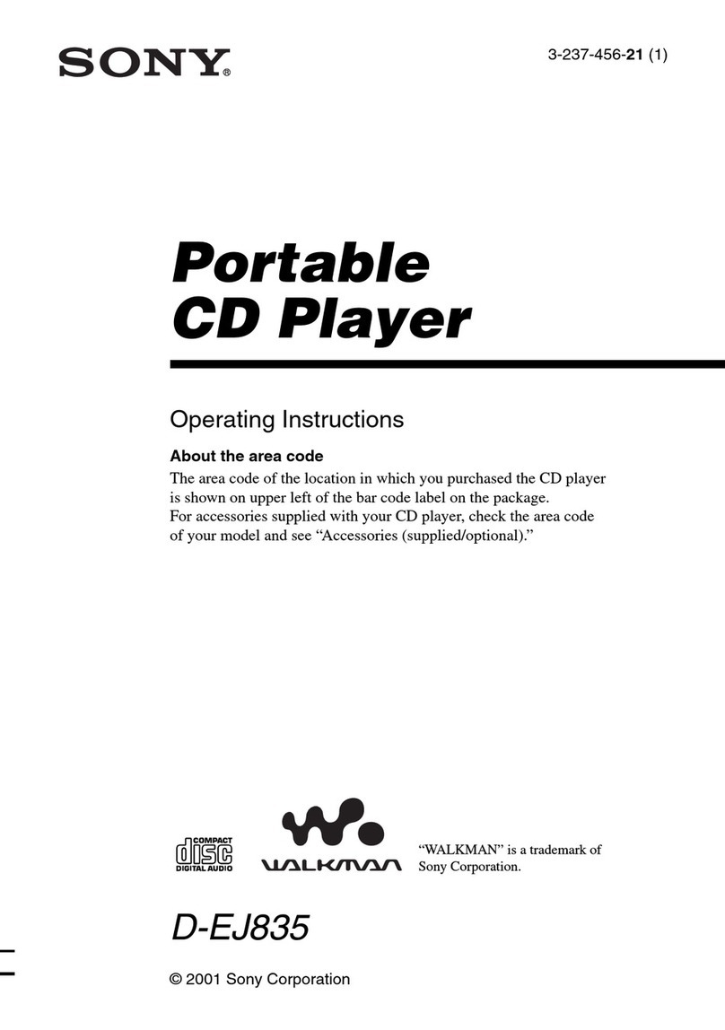 Sony Walkman D-EJ835 operating instructions Sony Walkman D-EJ835 operating instructions