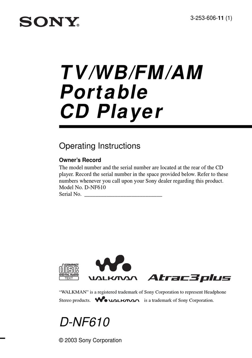 Sony D-NF610 ATRAC  Guide operating instructions