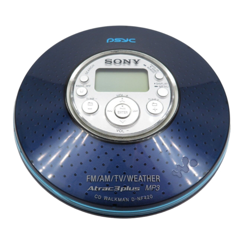 Sony D-NF420 - Portable Cd Player operating instructions