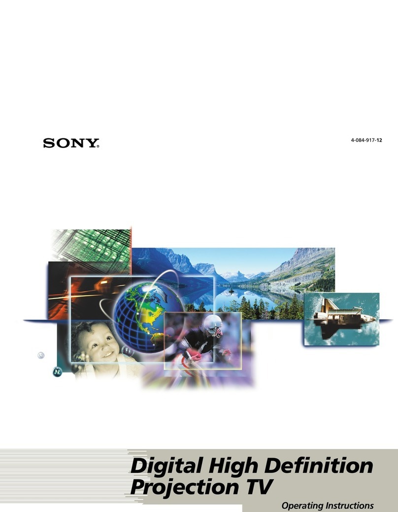 Sony KDP-57XBR2 - Digital High Definition Projection... operating instructions