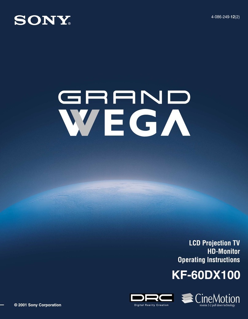 Sony GRAND WEGA KF 60DX100 operating instructions