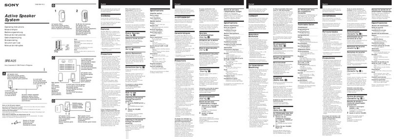 Sony SRS-A25 User manual
