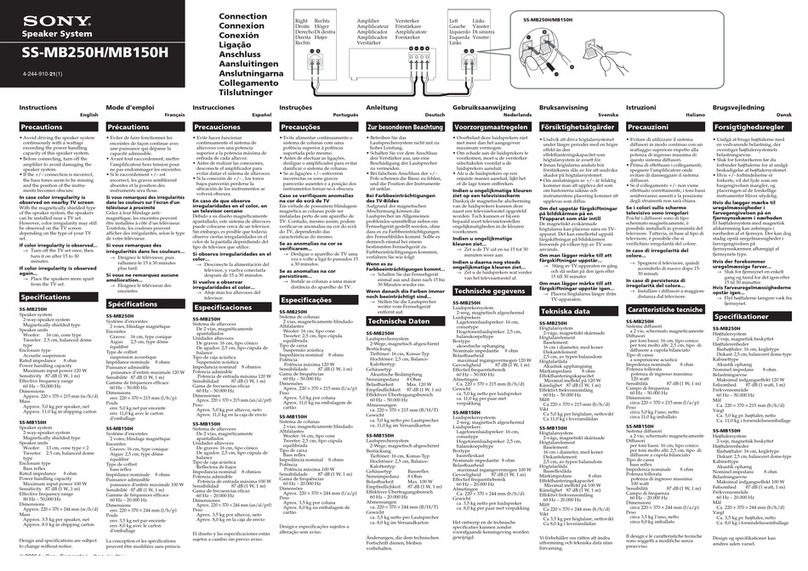 Sony SS-MB150H Instruction manual