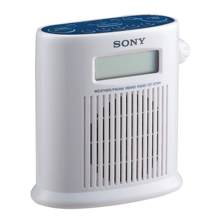 Sony Shower Mate ICF-S79 operating instructions