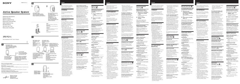 Sony SRS-PC21L User manual