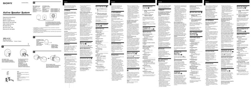 Sony SRS-A5S User manual