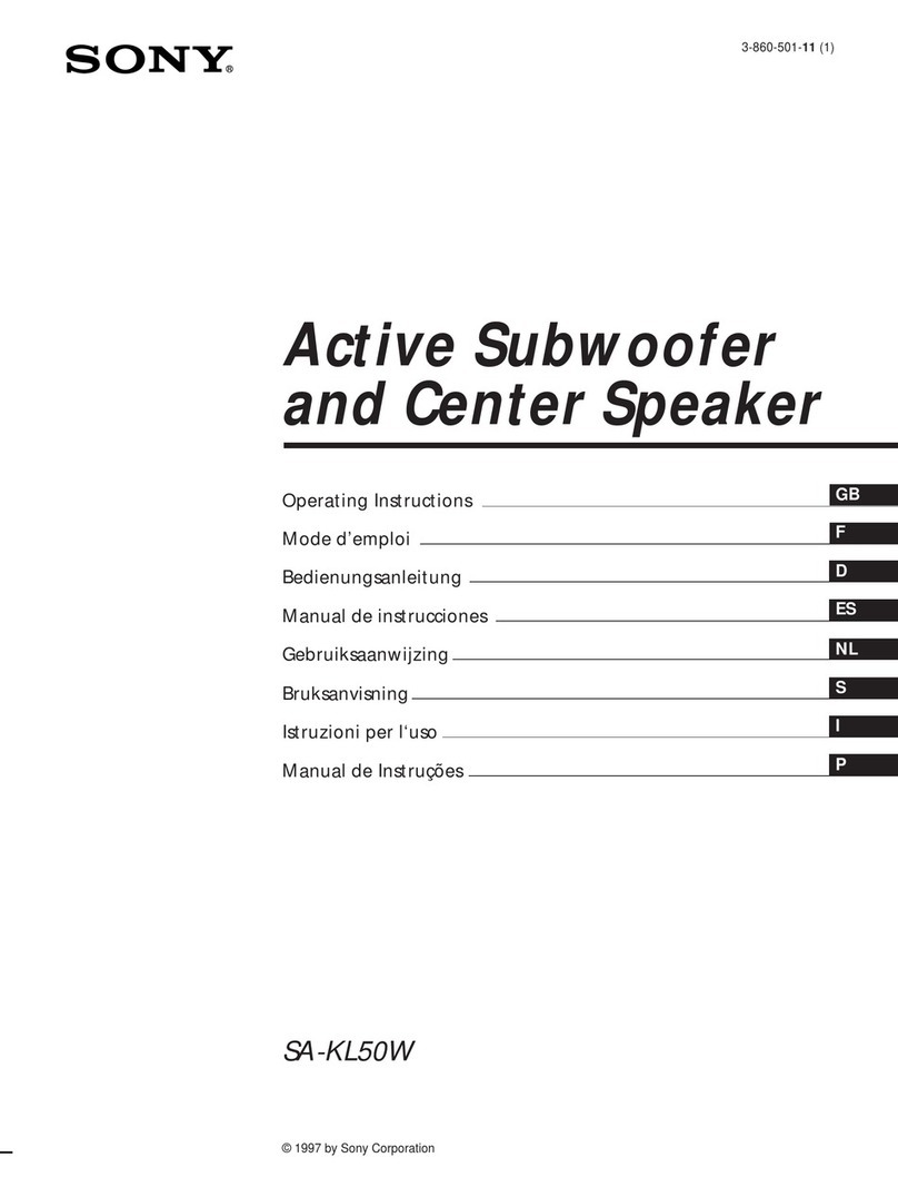 Sony SA-KL50W User manual Sony SA-KL50W User manual