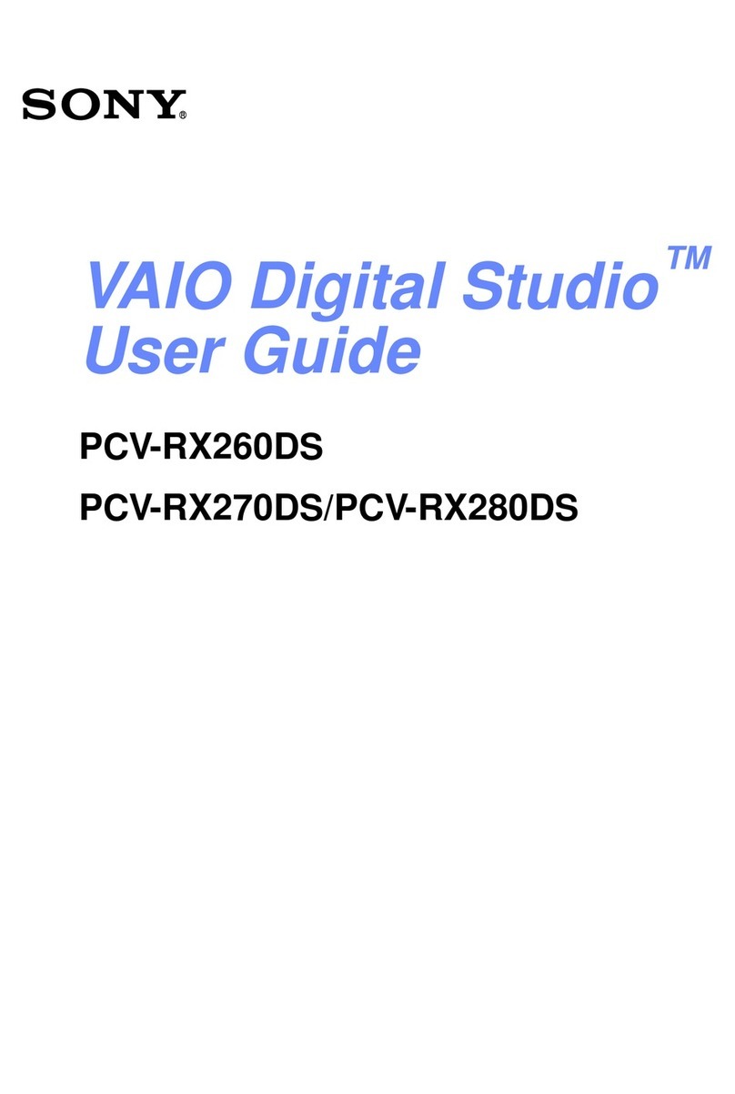 Sony VAIO PCV-RX270DS User manual