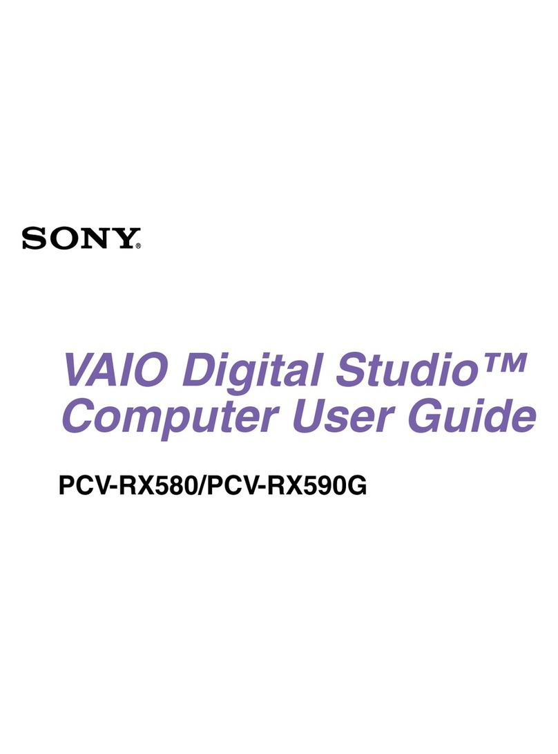 Sony PCV-RX580 ComputerUser User manual