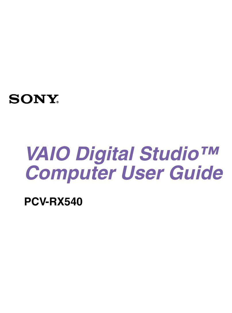 Sony PCV-RX540 user guide