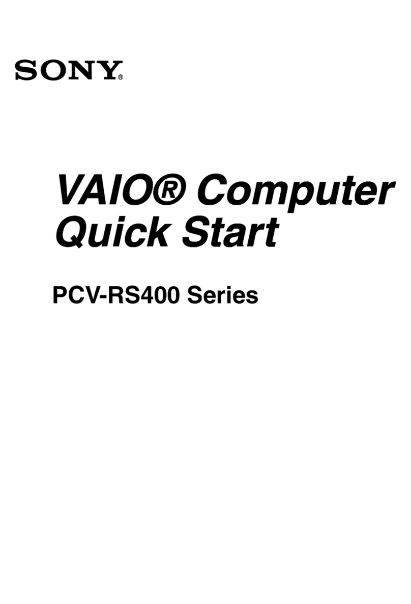 Sony PCV-RS400 Series User manual