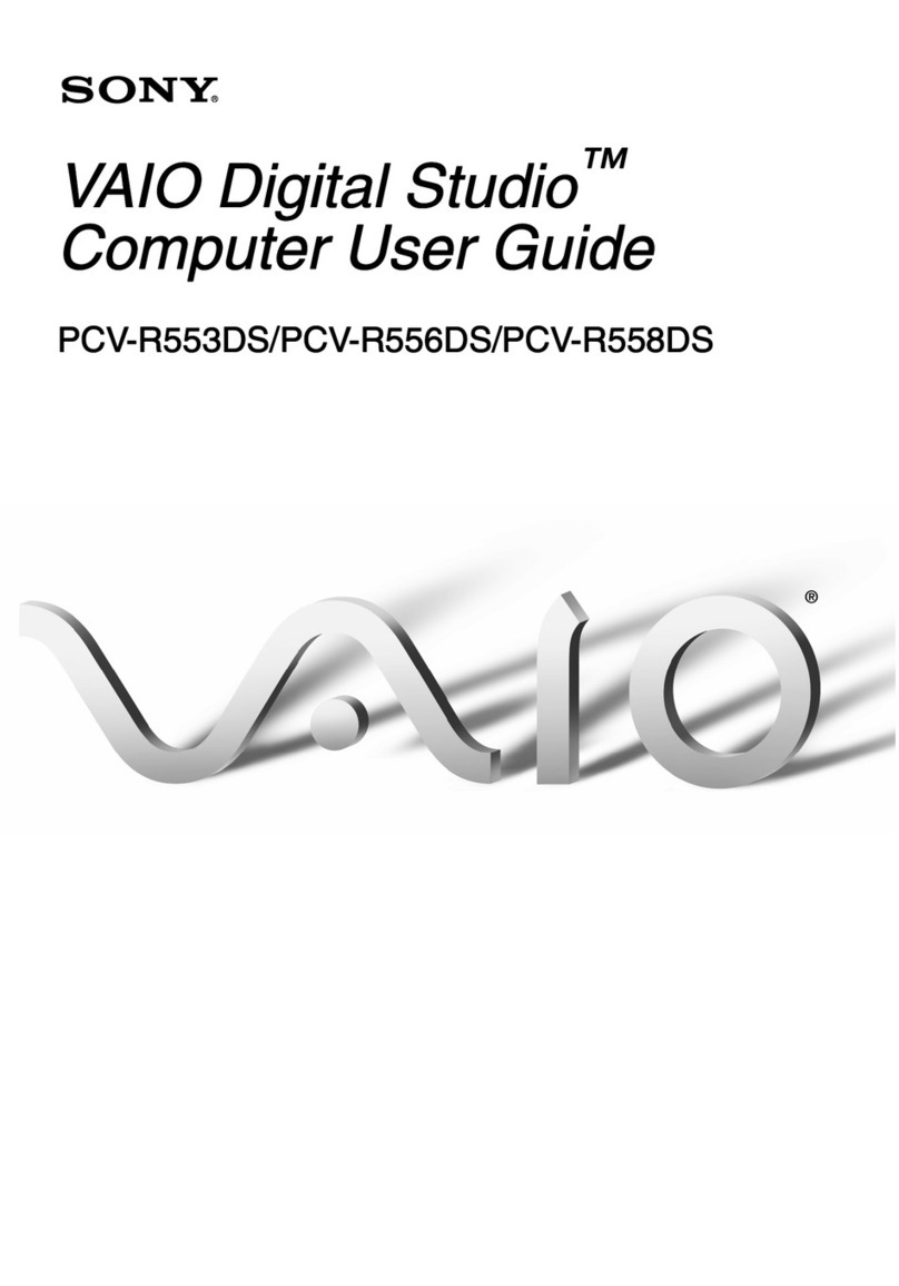Sony PCV-R553DS - Vaio Digital Studio Desktop... user guide Sony PCV-R553DS - Vaio Digital Studio Desktop... user guide