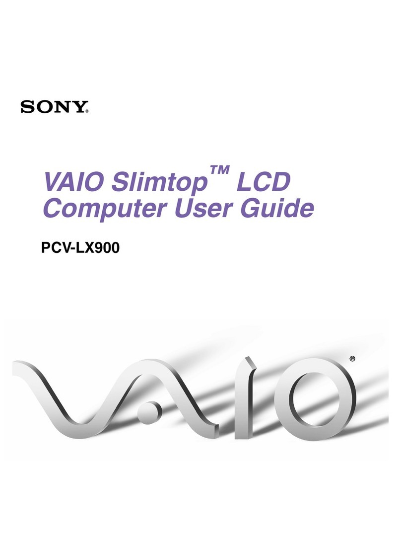 Sony VAIO Slimtop PCV-LX900 User manual