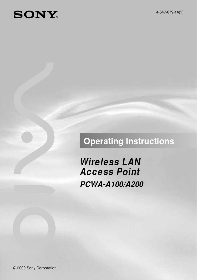 Sony PCWA-A100 - Wireless Lan Access Point User manual