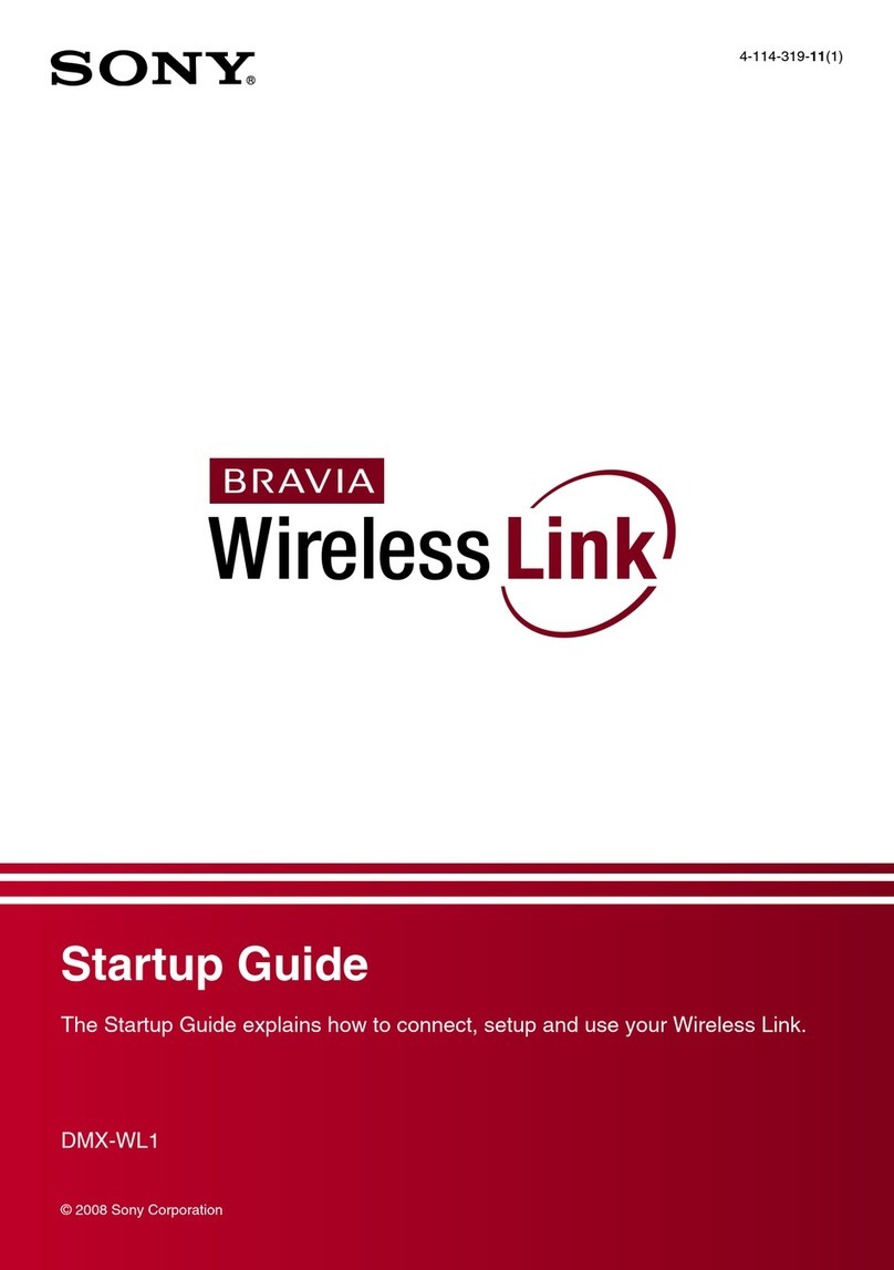 Sony DMXWL1 - BRAVIA Wireless HD Link Startup guide