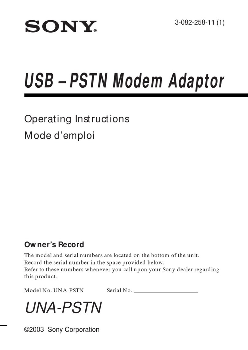 Sony UNA-PSTN operating instructions