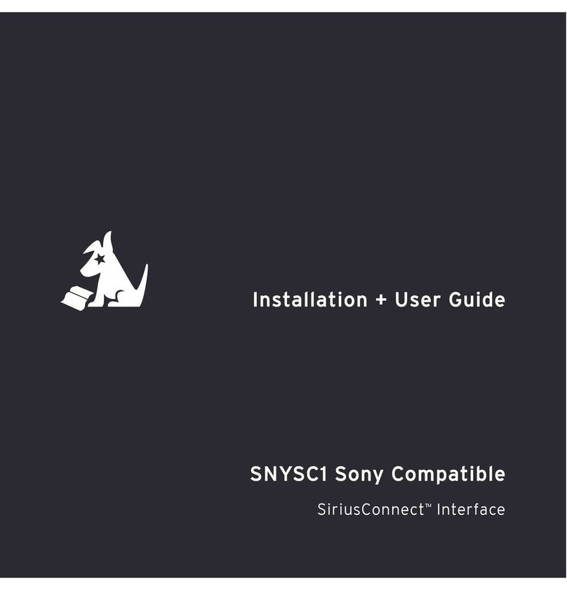 Sirius Satellite Radio SiriusConnect SNYSC1 Installation and user guide