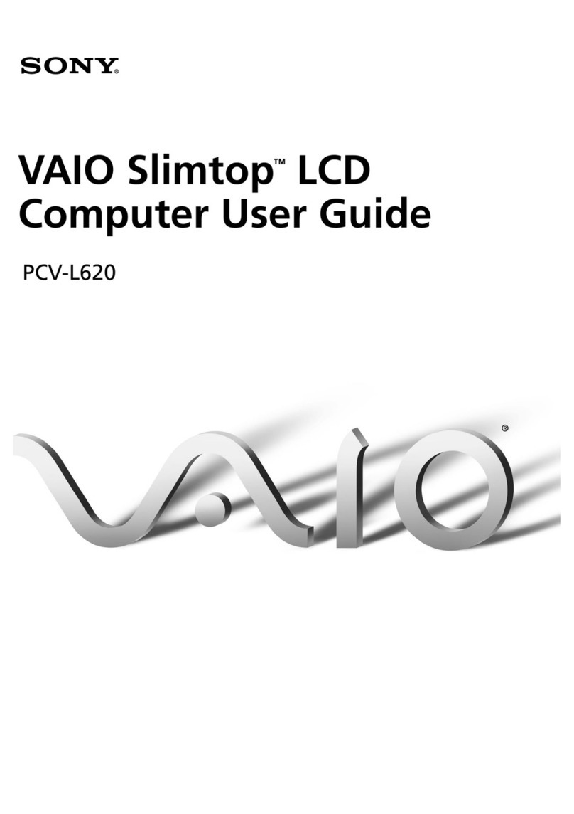 Sony PCV-L620 - Vaio Slimtop Computer User manual