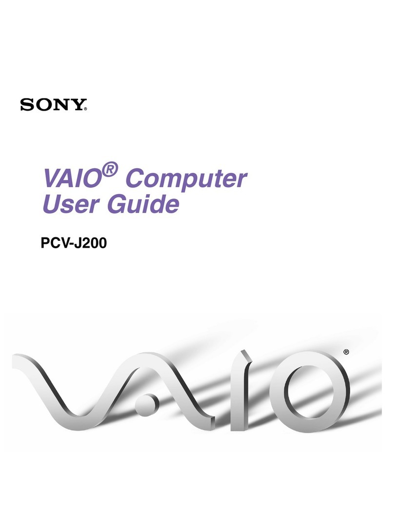 Sony PCV-J200 - Vaio Desktop Computer User manual Sony PCV-J200 - Vaio Desktop Computer User manual