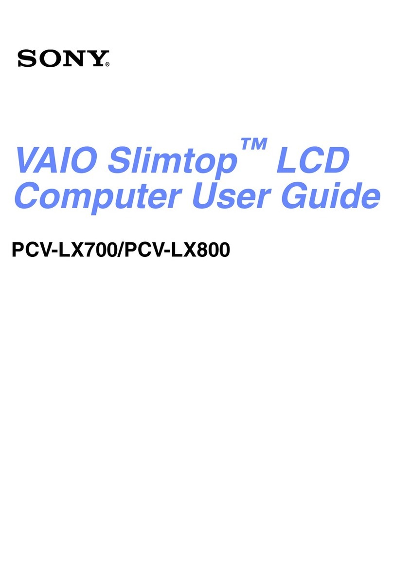 Sony PCV-LX700 - Vaio Slimtop Computer User manual
