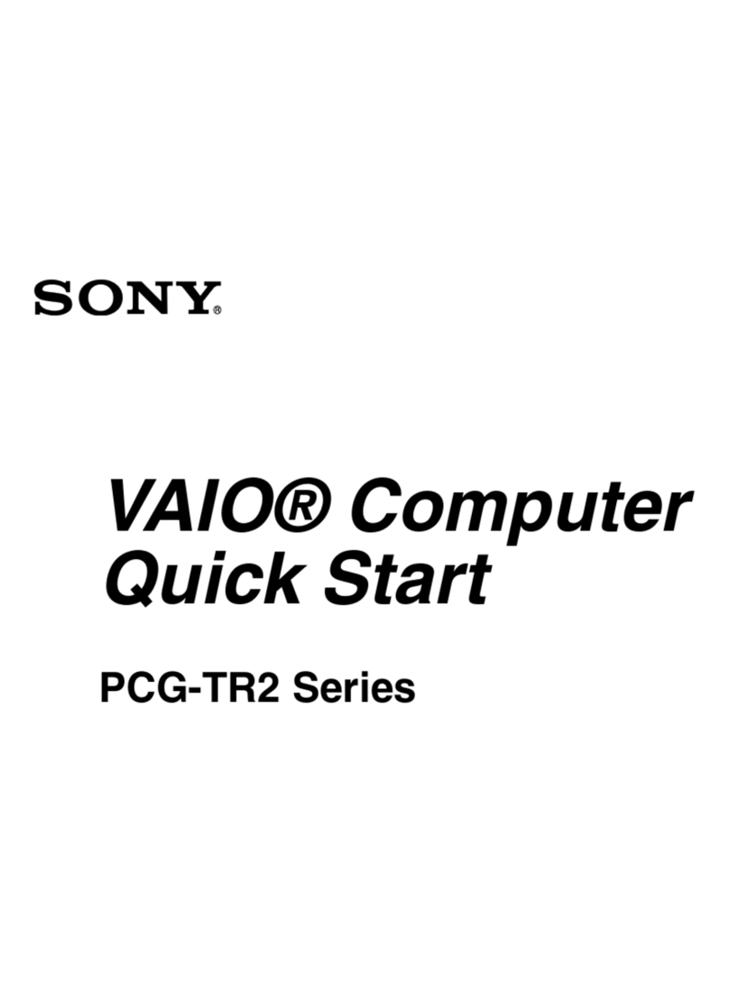 Sony VAIO PCG-TR2 series quick start