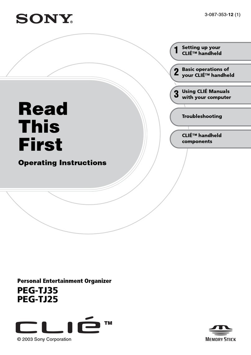 Sony PEG-TJ25 CLIE Handbook  (primary manual) User manual