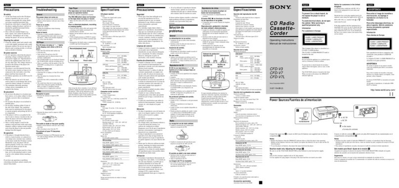Sony CFD-V3 User manual