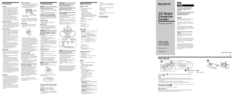Sony CFD-S350L User manual