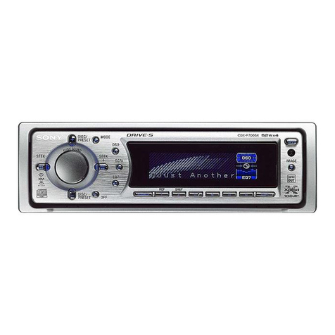 Sony CDX-F7000 - Fm/am Compact Disc Player User manual