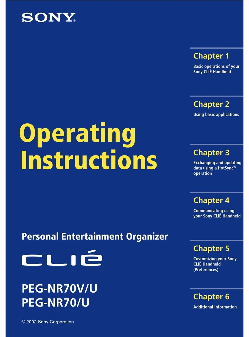 Sony Clie PEG-NR70V/U operating instructions