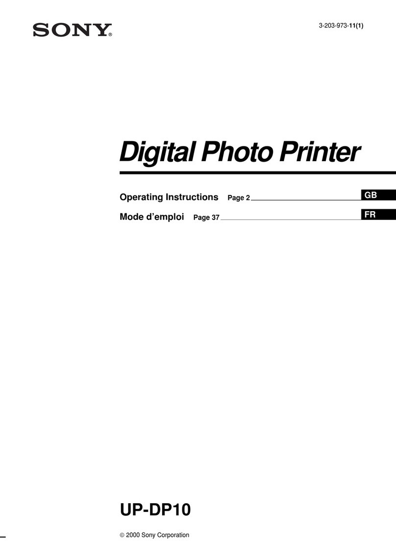 Sony UP-DP10 User manual Sony UP-DP10 User manual