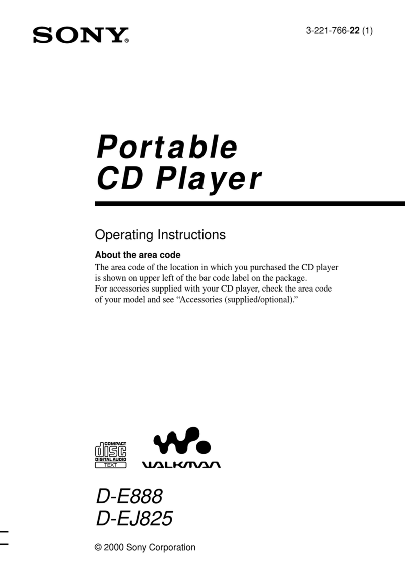 Sony Walkman D-E888 User manual